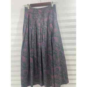 Vintage Laura Ashley skirt Size 10 full Length pleated. Wool Blend.